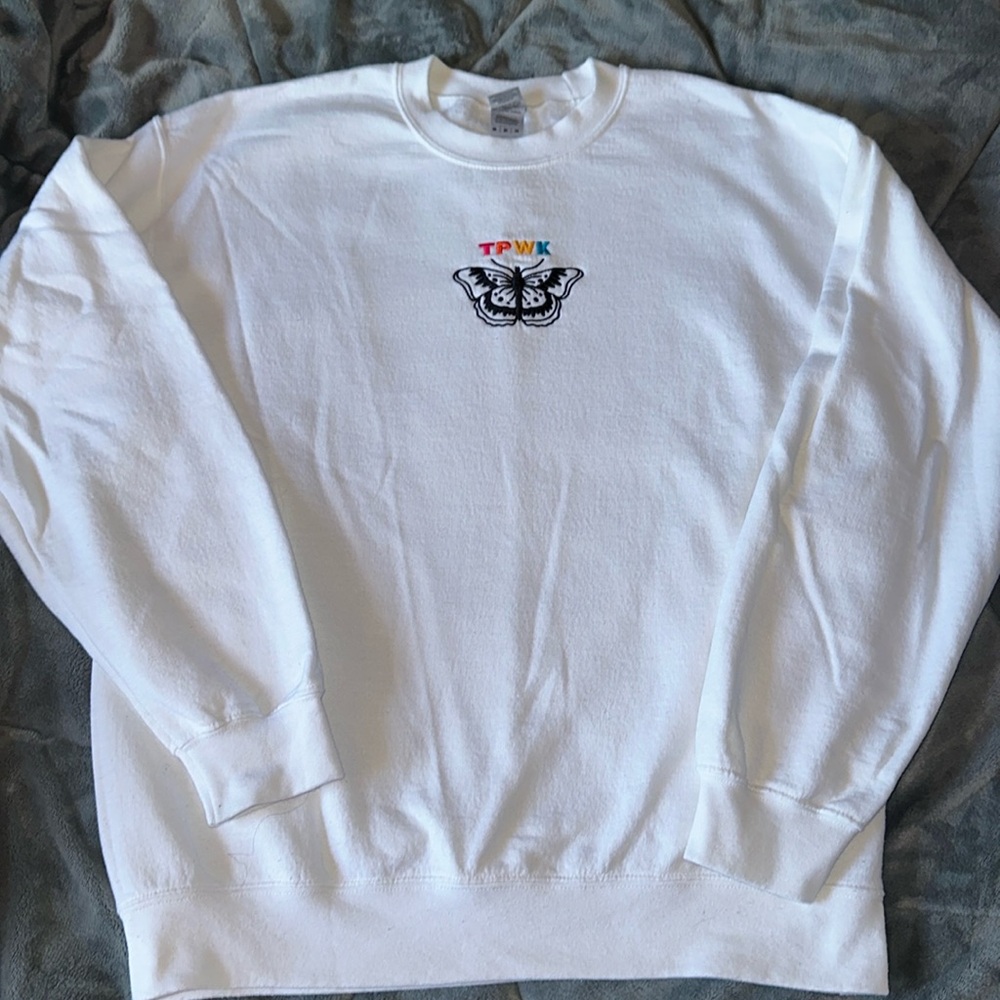 Embroidered “Tpwk” Harry Styles Crewneck Size M - image 1
